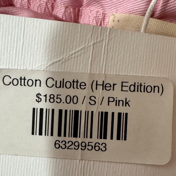 Taylor Jay  Cotton Culotte Her Edition Pink Pants Size S NWT - Picture 4 of 11
